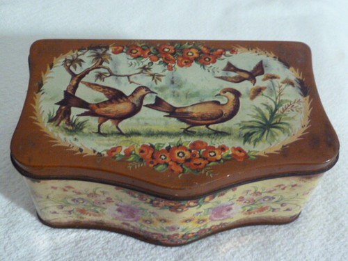 Scatola latta vintage disegno - scatola,