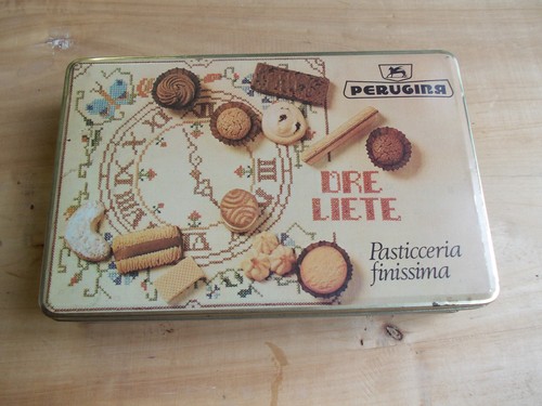 Scatola latta perugina ore - latta,