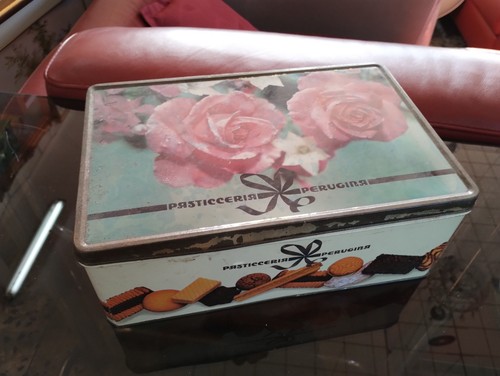 Scatola latta vintage perugina - scatola,